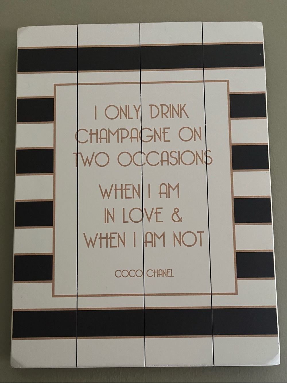 Home Decor - Coco Chanel Quote